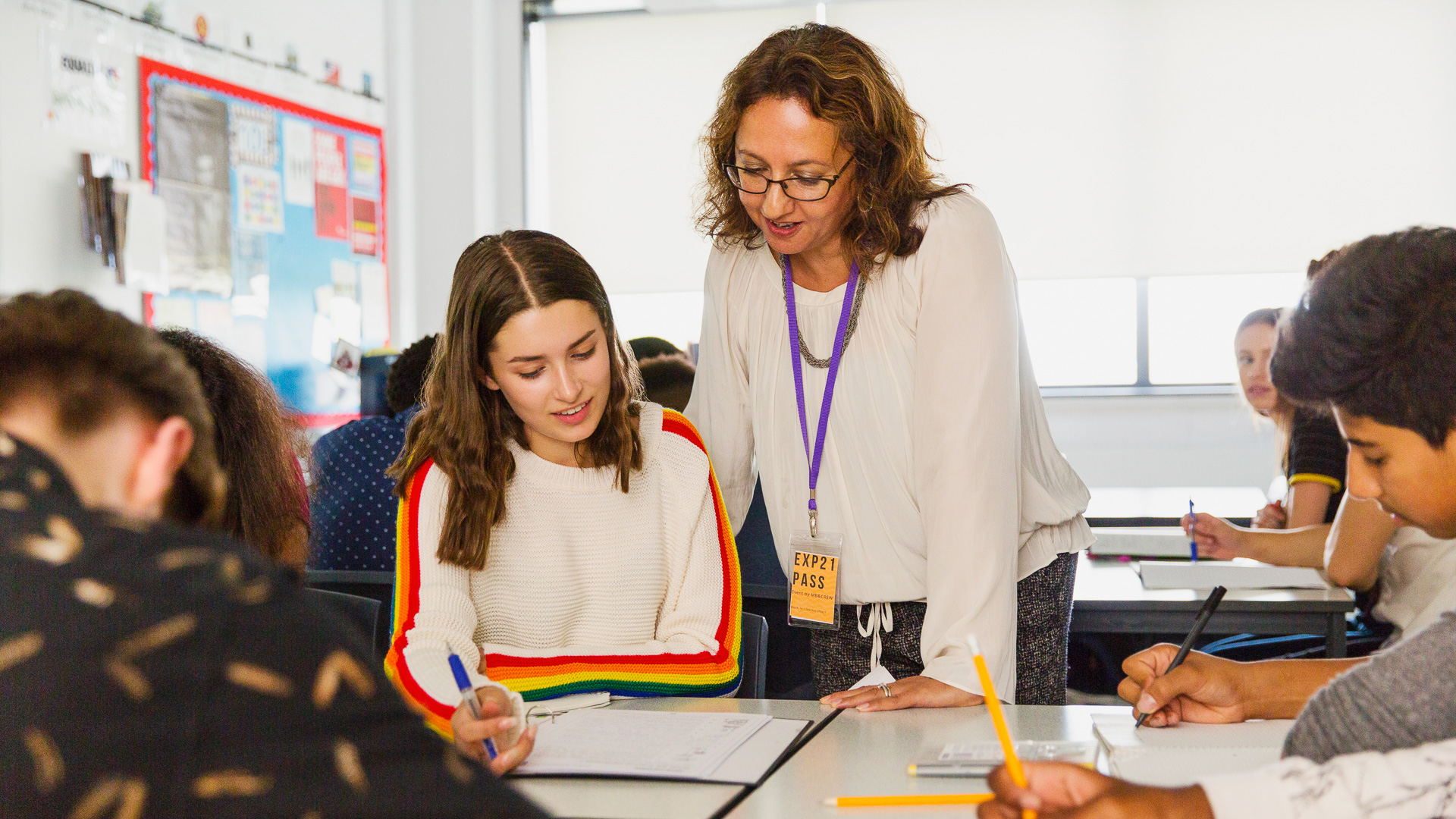 Female high school teacher