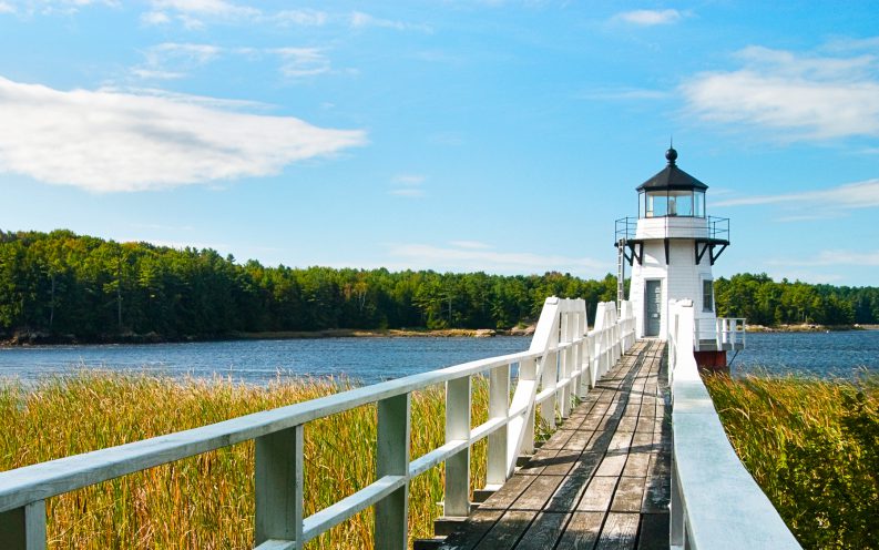 Maine lighthouse water dock Maine lighthouse water dock