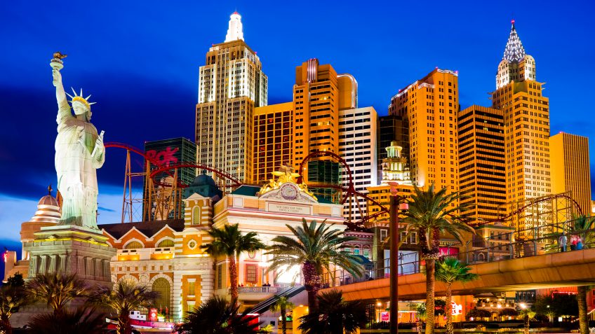 Nevada Las Vegas hotels night scene Nevada Las Vegas hotels night scene