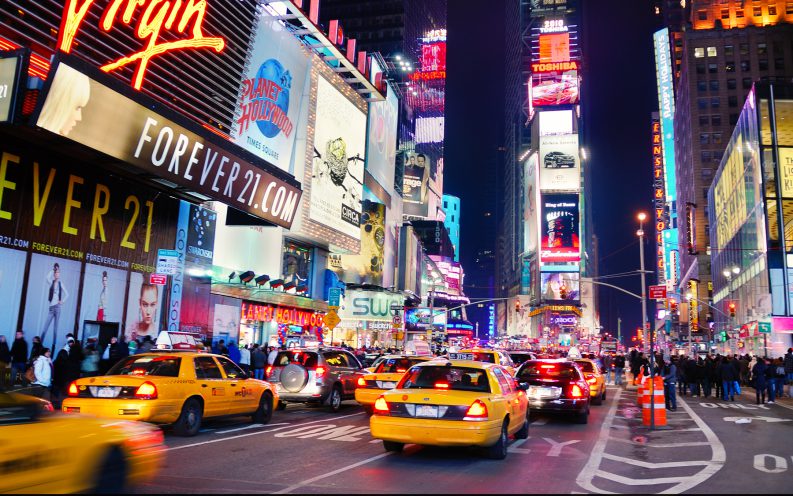 New York Times Square taxi streets New York Times Square taxi streets