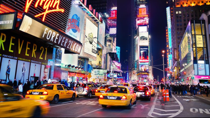 New York Times Square taxi streets New York Times Square taxi streets