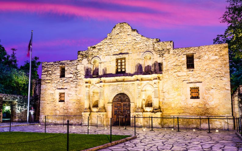 Texas sunset night building Texas sunset night building
