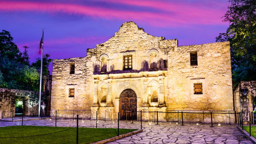 Texas sunset night building Texas sunset night building
