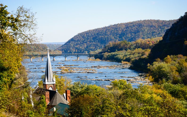 West Virginia landscape water bridge West Virginia landscape water bridge