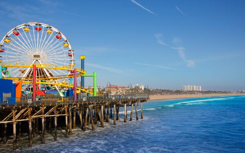 California Santa Monica pier California Santa Monica pier