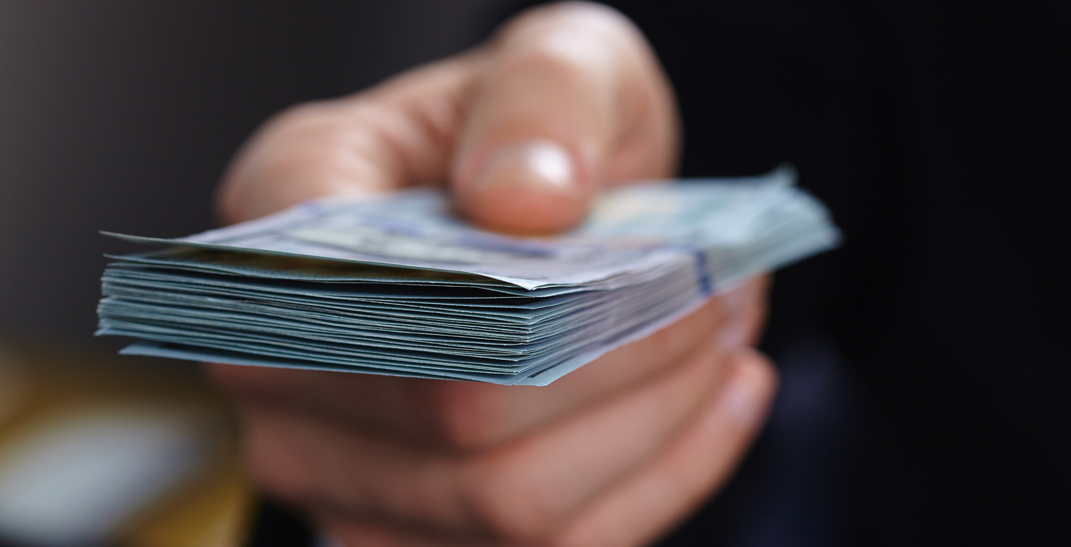Be careful when you make early payments handing over cash in hand