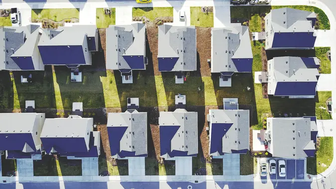 aerial view of residential neighborhood