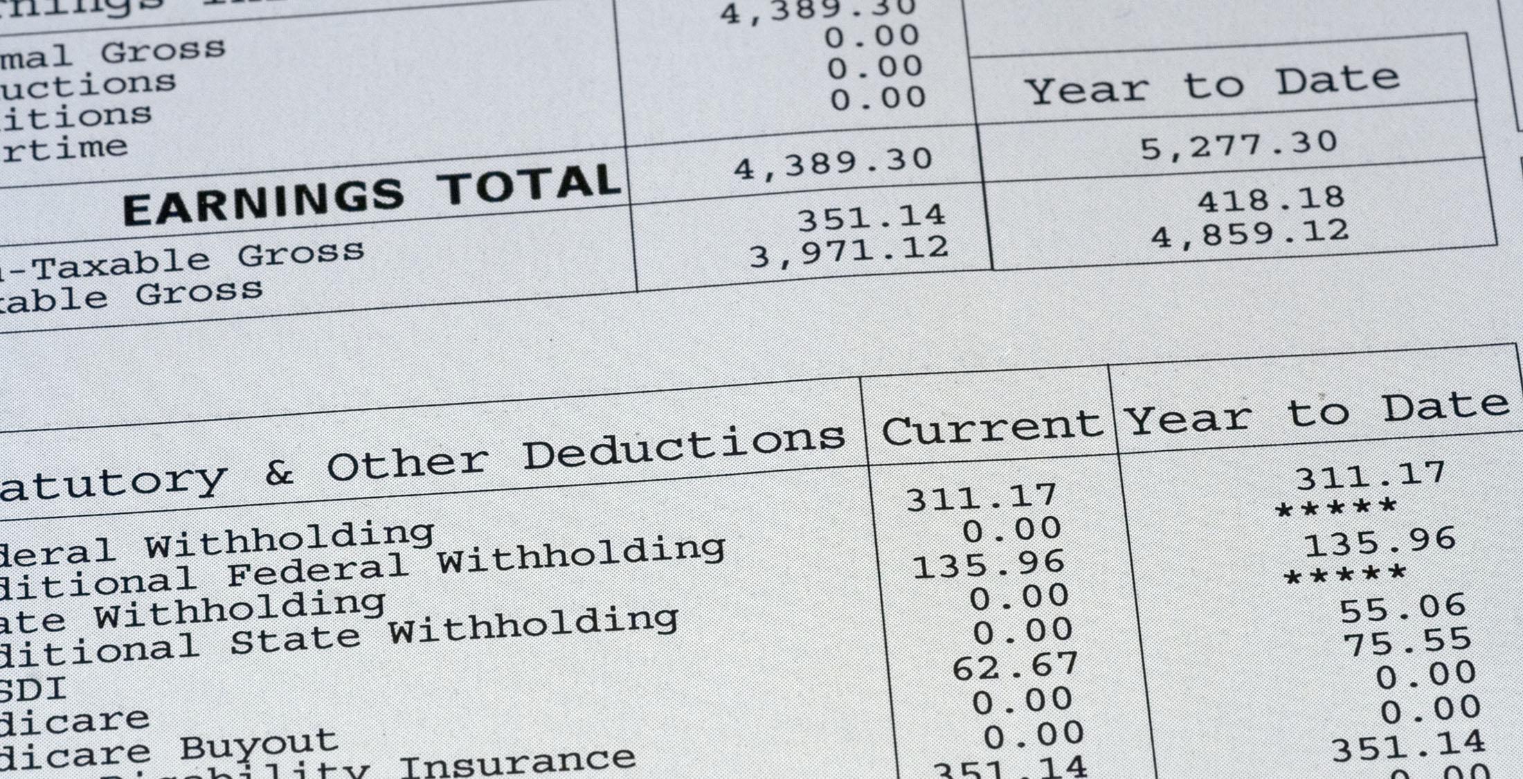 total earnings deductions form