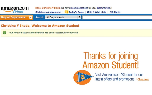 amazon prime student