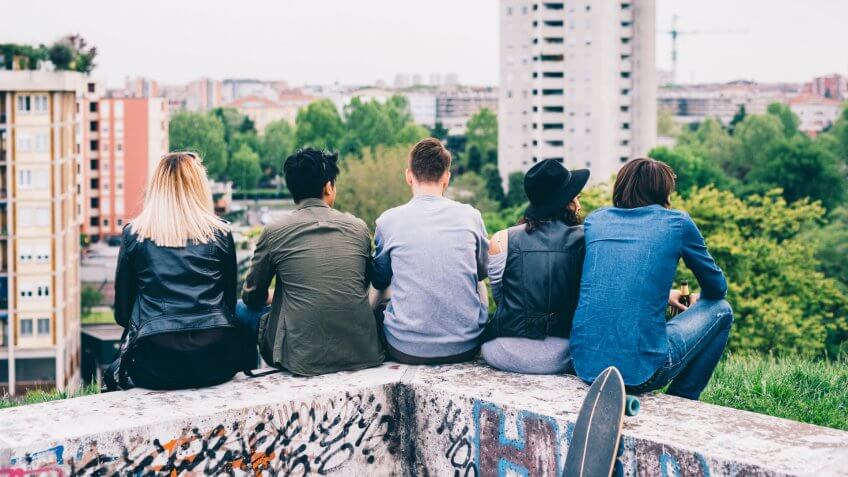group of young friends