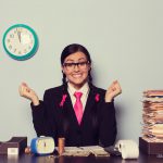 woman filing taxes