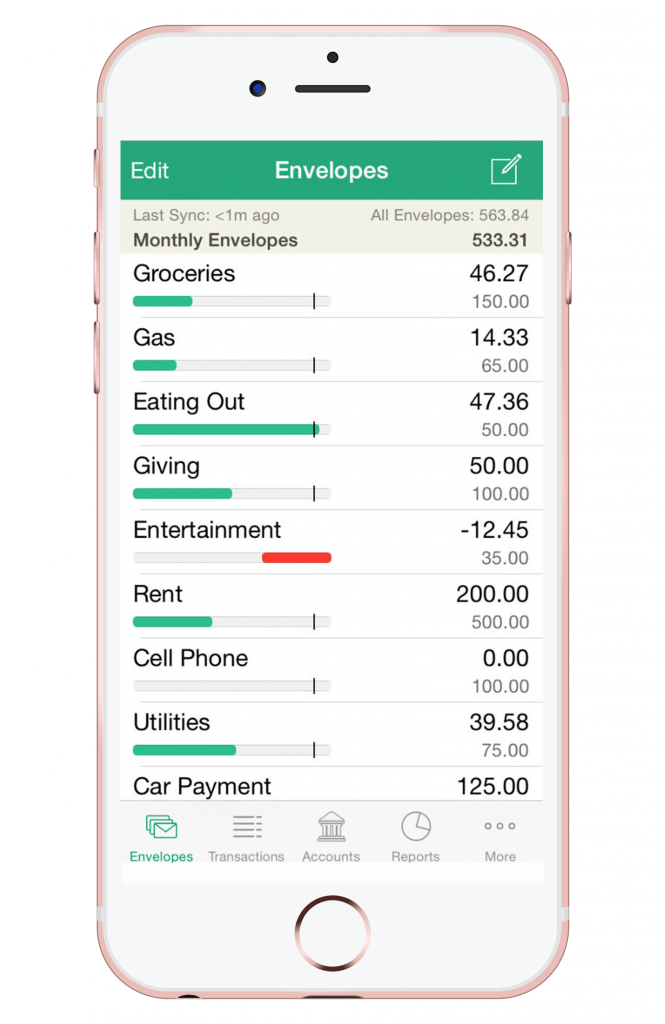 ynab budgeting savings