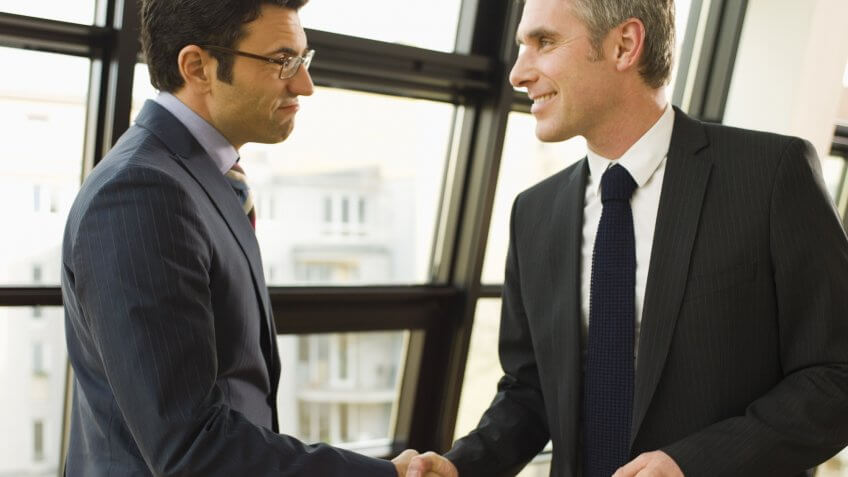 Businessmen shaking hands