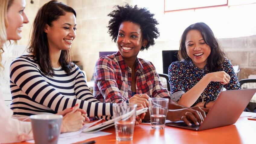 Female designers having a meeting