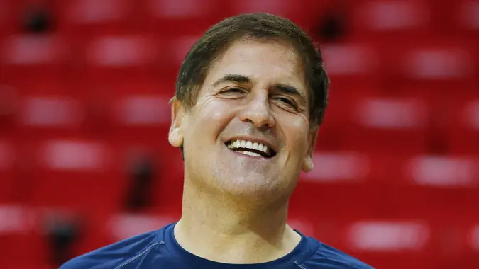 HOUSTON, TX - APRIL 18:  Dallas Mavericks owner Mark Cuban waits on the court prior to the start of the game between the Dallas Mavericks and Houston Rockets during Game One in the Western Conference Quarterfinals of the 2015 NBA Playoffs on April 18, 2015 at the Toyota Center in Houston, Texas.