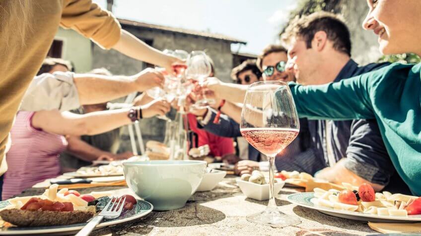 Party at home with family and friends
