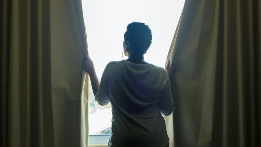 closing the curtains