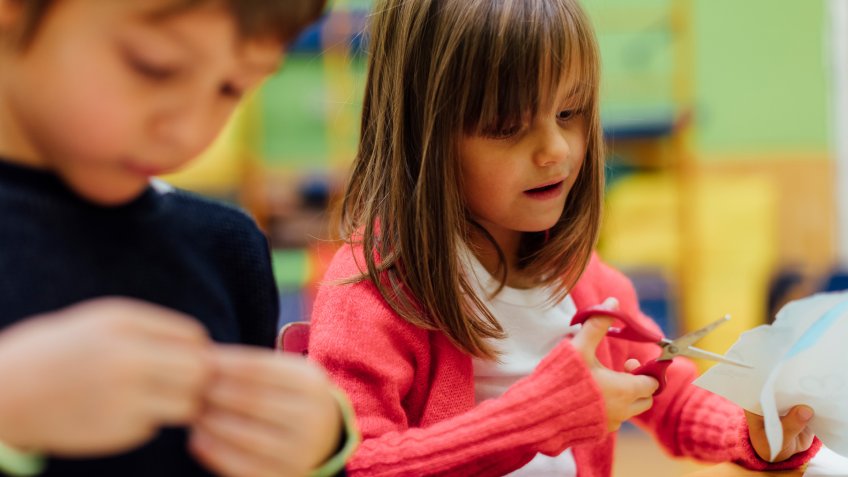 Group of children in kindergarten.