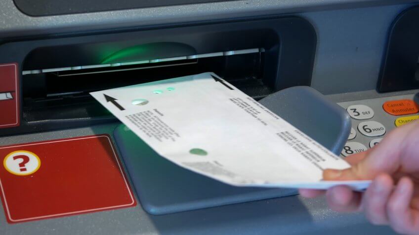 depositing check