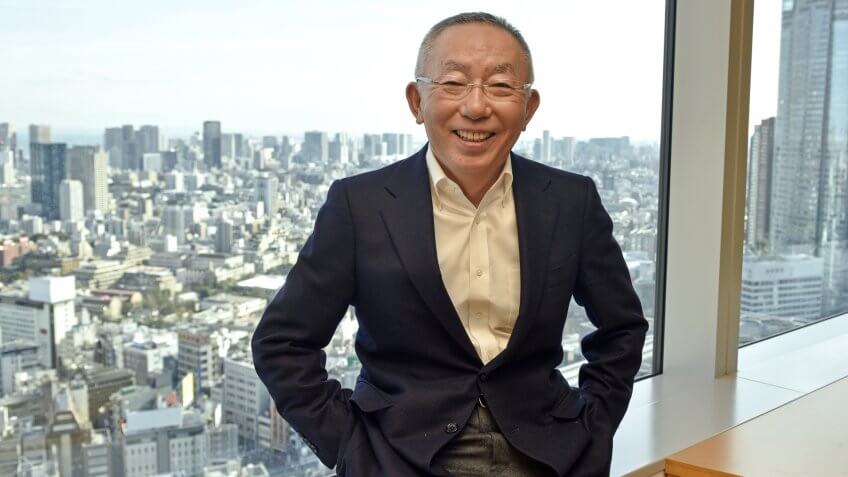 Mandatory Credit: Photo by FRANCK ROBICHON/EPA/REX/Shutterstock (8374010d)Tadashi YanaiCEO of Fast Retailing operating Uniqlo interview in Tokyo, Japan - 08 Feb 2017A picture made available on 14 February 2017 shows Tadashi Yanai, founder, Chairman and CEO of Fast Retailing which operates Uniqlo clothing stores, posing for a photo at the company headquarters in Tokyo, Japan, 08 February 2017.