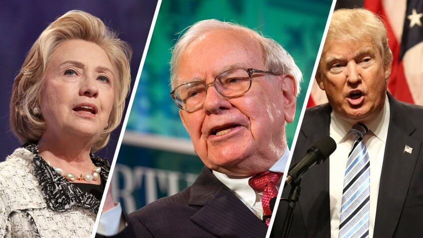 Hillary Clinton Warren Buffett Donald Trump
