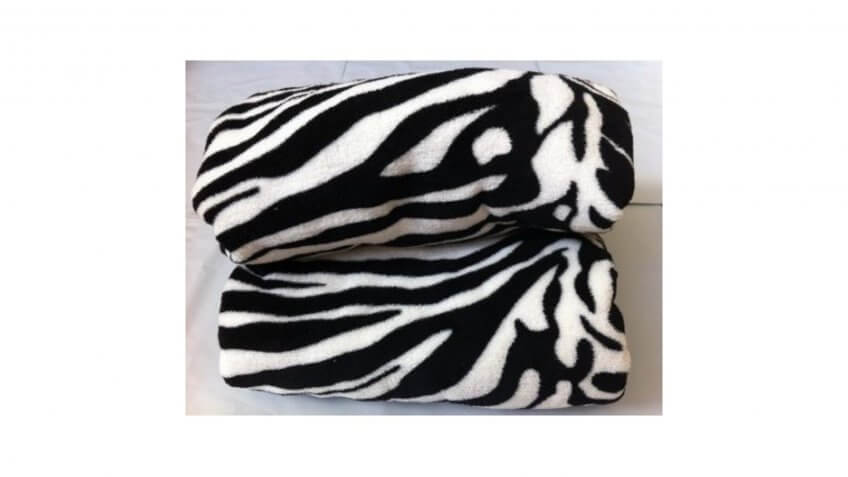 Zebra Print Fleece Throw Blanket