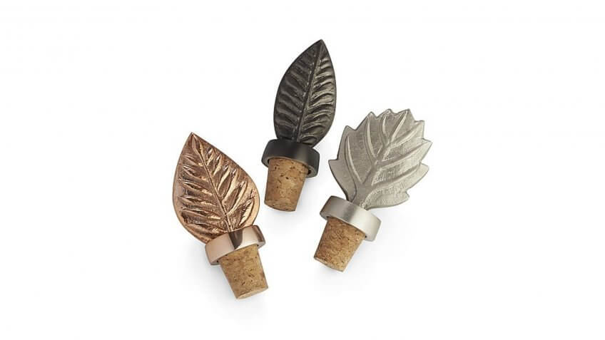 3-Set Leaf Bottle Stoppers