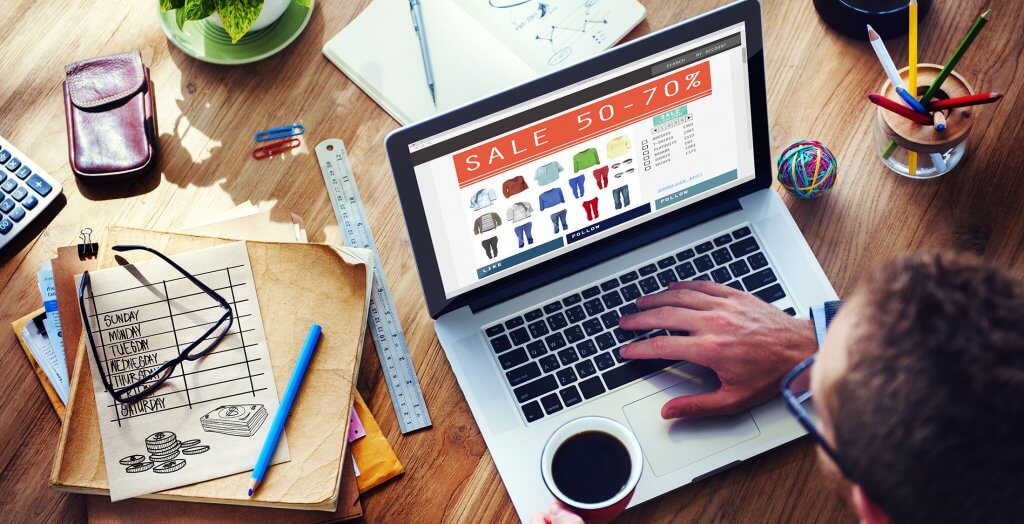 Shop online. person shopping online
