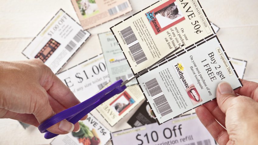 clipping coupons
