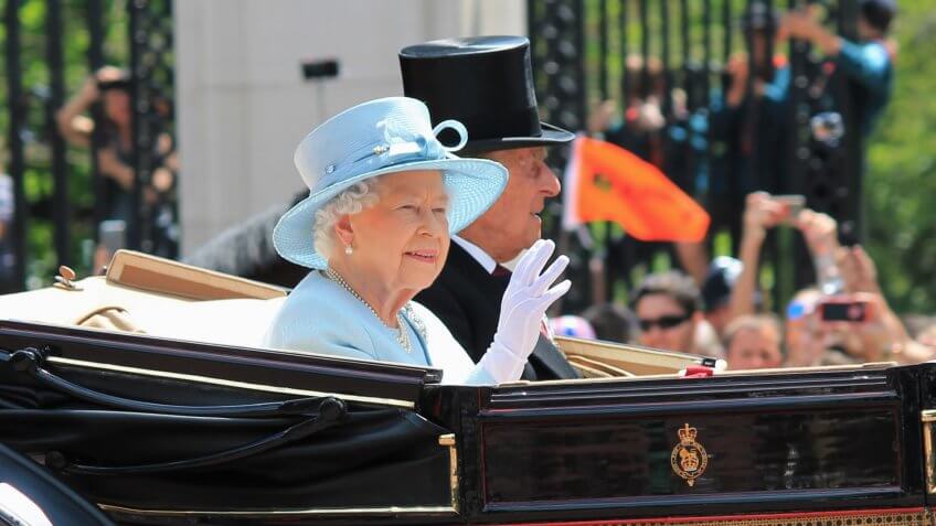 Queen Elizabeth & Prince Phillip, Buckingham Palace, London June 2017- Trooping the Colour for Queen Elizabeths Birthday, June 17, 2017 London, England, UK.