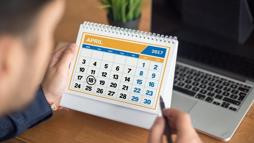 2017 Tax Filing Season Calendar