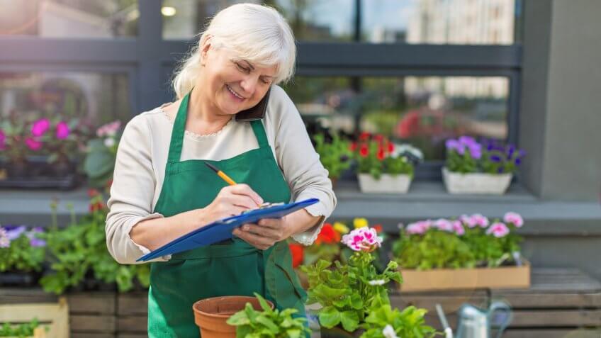 florist, gardener, senior worker