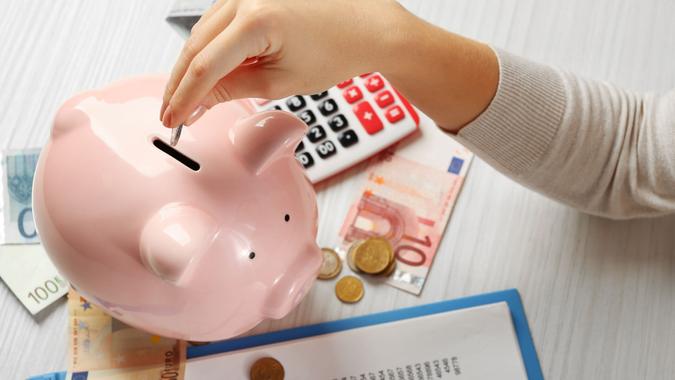 Increase Your Contributions to Your Savings or Retirement Accounts Bank, Europe, European Vacation, Horizontal, Piggy Bank, Save, Savings, money