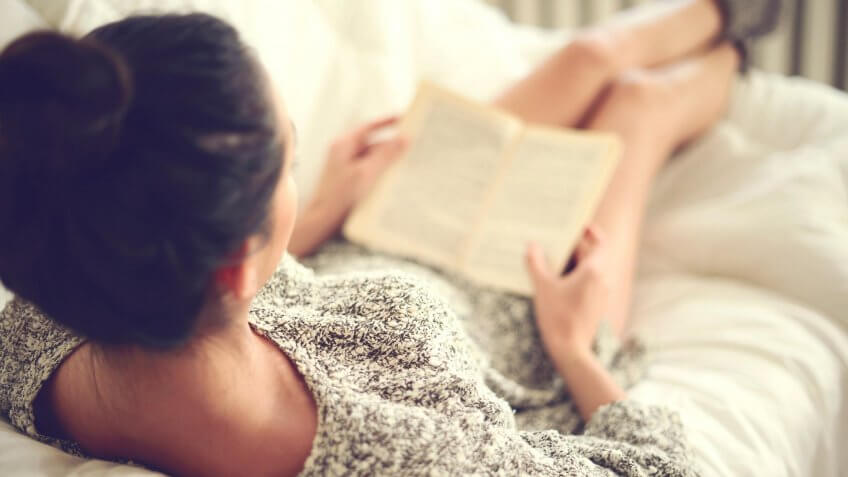 girl reading a good novel