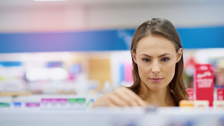 shopping at a pharmacy