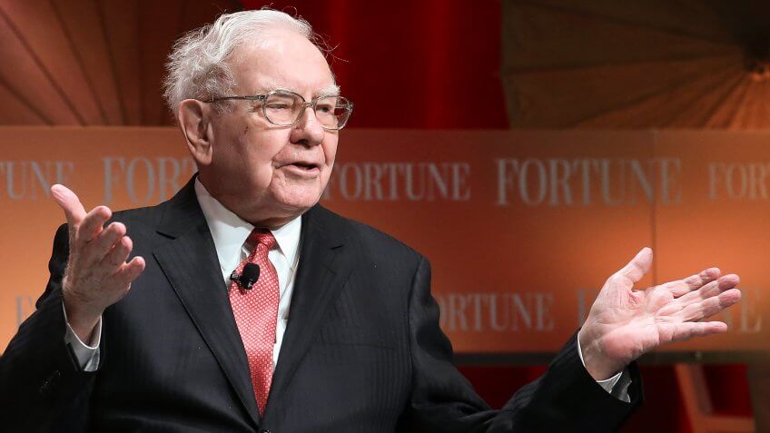 WASHINGTON, DC - OCTOBER 13: Warren Buffett, chairman and CEO of Berkshire Hathaway, speaks during the Fortune summit on "The Most Powerful Women" at the Mandarin Hotel October 13, 2015 in Washington, DC.
