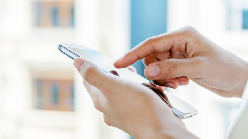 using a smartphone