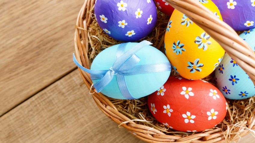 floral Easter baskets floral Easter baskets