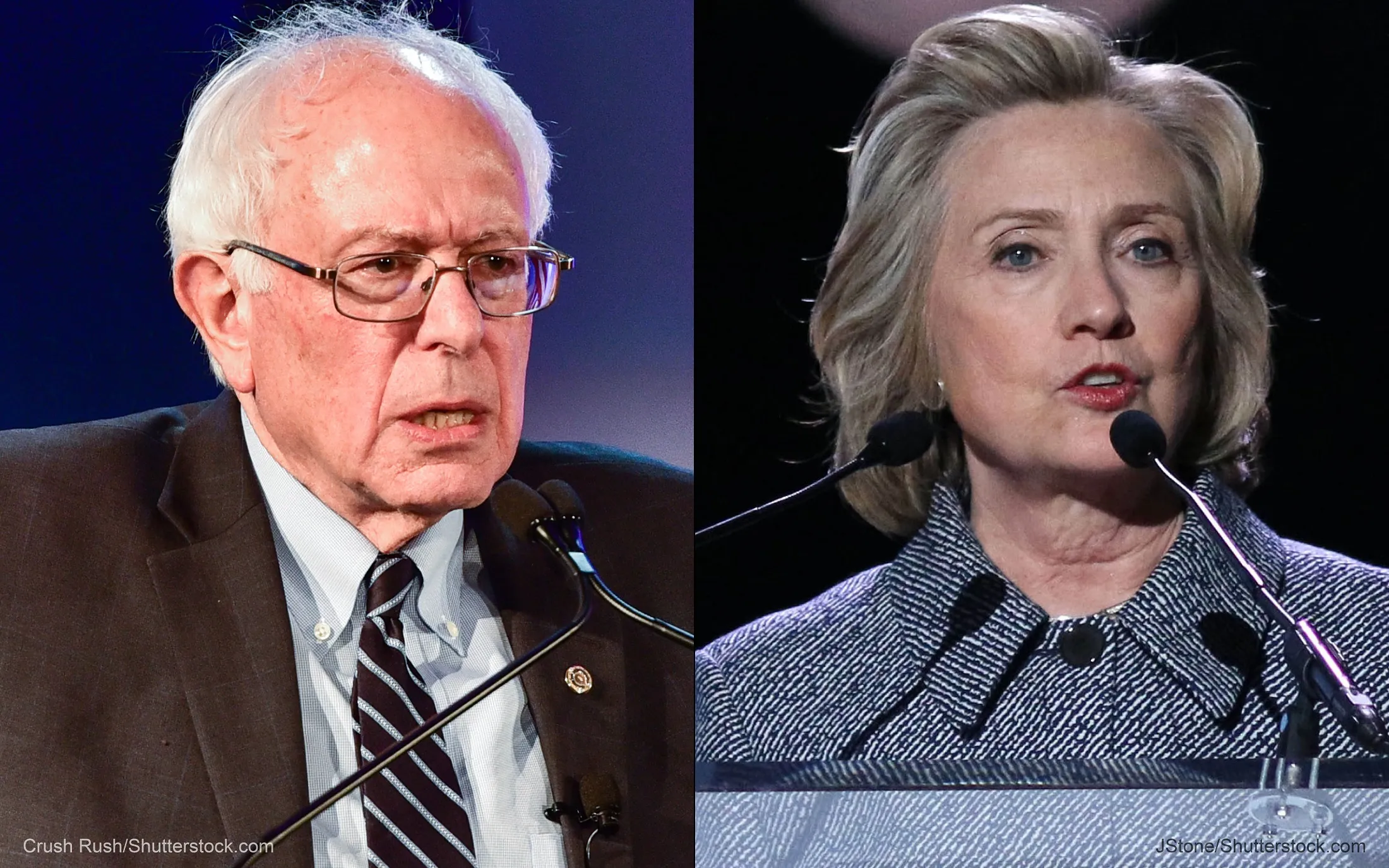 Bernie Sanders, Hillary Clinton at Democratic debate 2016