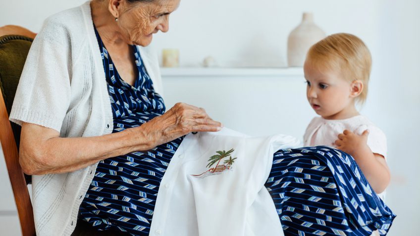 grandmother with grandchild