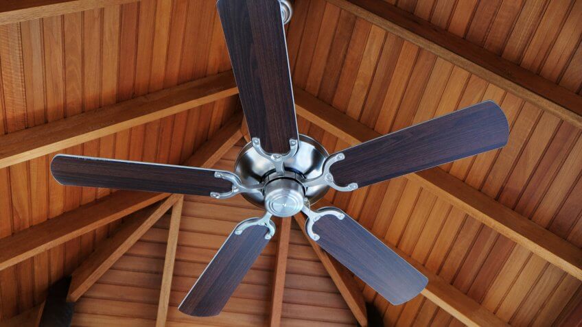 wooden ceiling fan