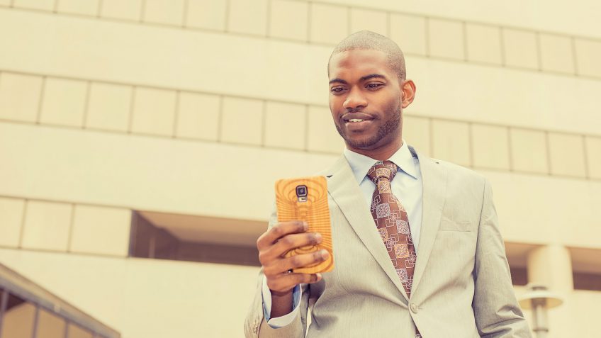 young business man using a smartphone