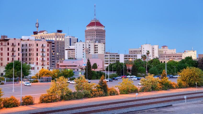 Downtown Fresno, California.