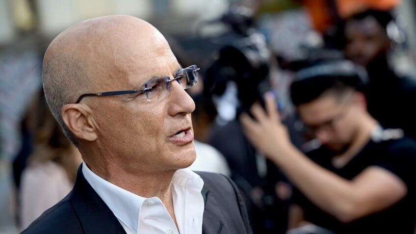 LOS ANGELES, CA - JUNE 22: Jimmy Iovine arrives at the premiere screening of HBO's "The Defiant Ones" at Paramount Studios on June 22, 2017 in Los Angeles, California.