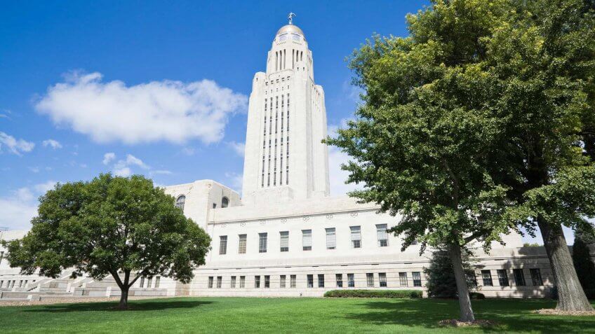 Lincoln - Nebraska, Nebraska, USA, State Capitol Building, Courthouse.