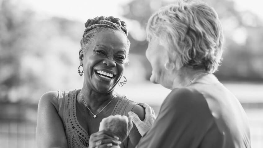 retired woman spending time together