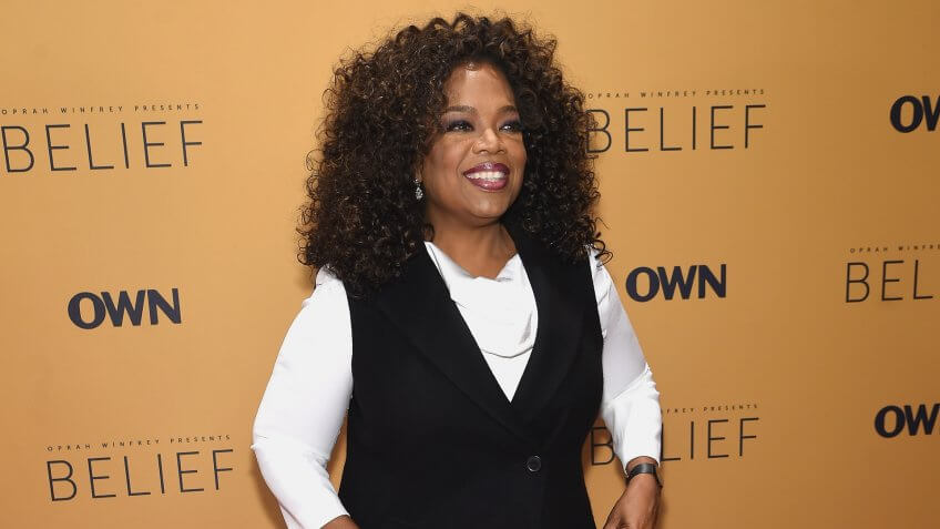 NEW YORK, NY - OCTOBER 14: Oprah Winfrey speaks at the "Belief" New York premiere at TheTimesCenter on October 14, 2015 in New York City.
