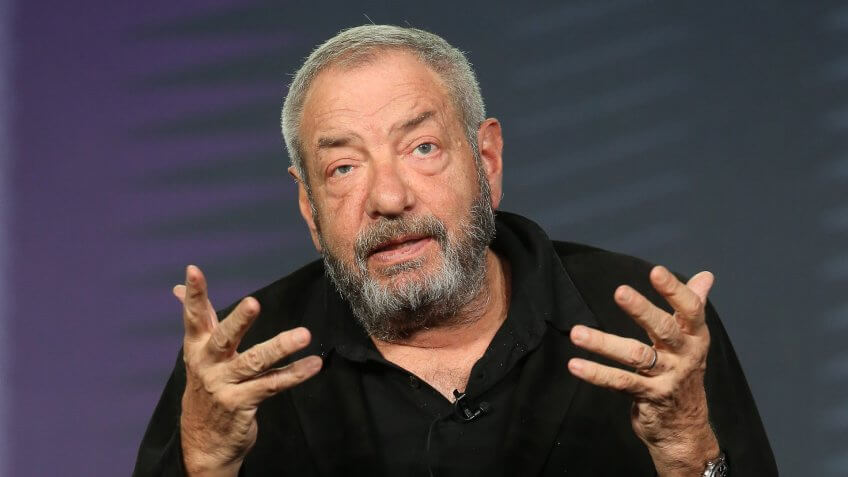 PASADENA, CA - JANUARY 18: Executive producer Dick Wolf of the television show 'Chicago Justice' speaks onstage during the NBCUniversal portion of the 2017 Winter Television Critics Association Press Tour at the Langham Hotel on January 18, 2017 in Pasadena, California.