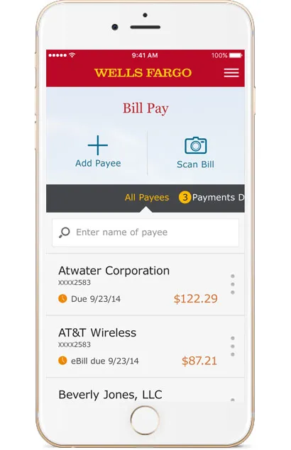 Wills Fargo Mobile Bill Pay