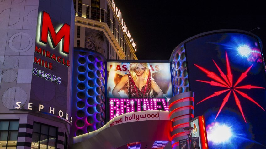 2013 in Las Vegas. Spears has a two-year contract to play 50 sho, LAS VEGAS - OCT O1 : The britney Spears show poster at Planet Ho, What $100 Was Worth in the Decade You Were Born
